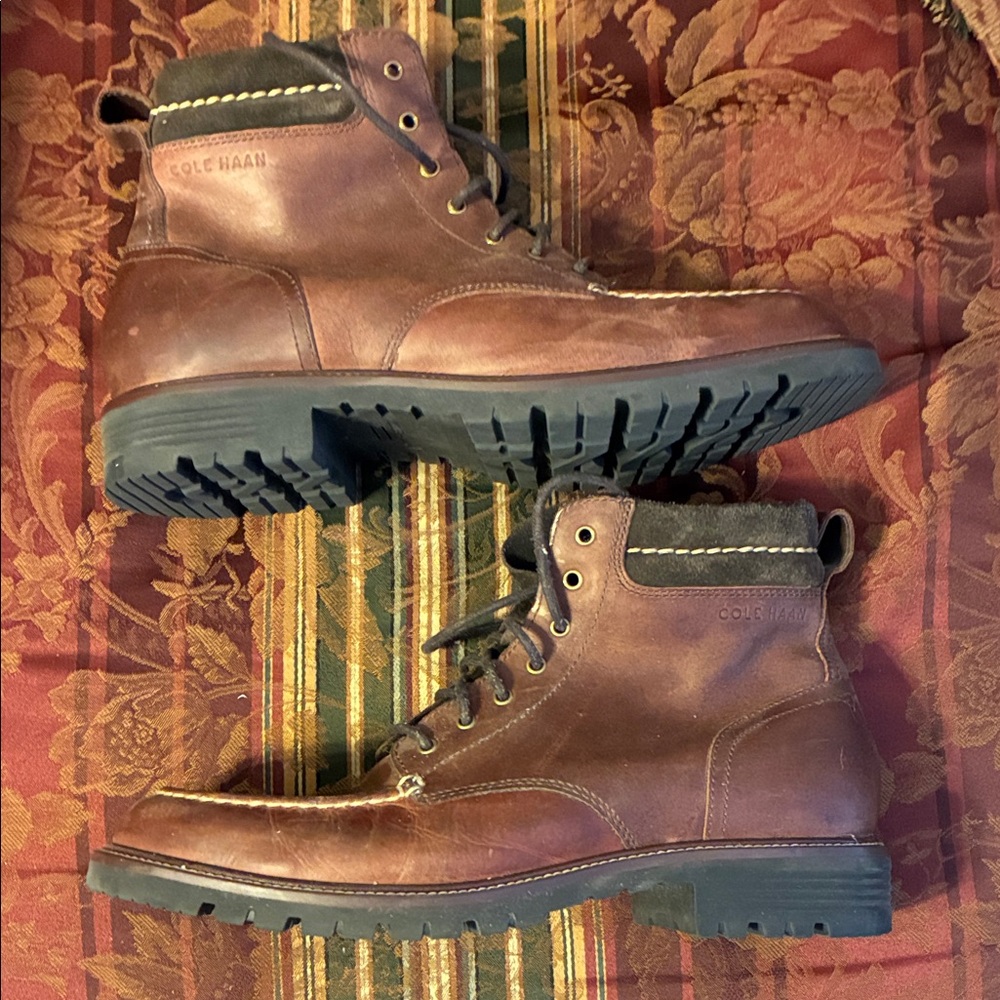 Cole Haan Men's Dark Brown Leather Boots